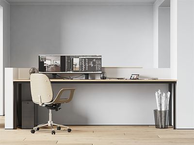 modern office desk and chair model