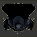 Detailed Batman 3D Model Standing In Black Costume With Blue Emblem And Red Eyes
