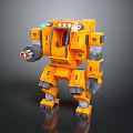 modern robot voxel robot 3d model