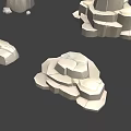 3D Rock Models With Various Shapes And Gray Tone For Design Projects 3d model