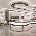 Modern Jewelry Store Interior With Elegant Glass Display Cases And Ambient Lighting