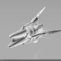 White Space Shuttle Model With Detailed Aerospace Structure And Design