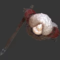 Game Movie Character Warrior In Fur Trimmed Armor With Battle Axe And Muscular Build