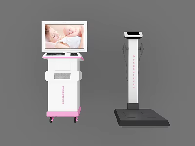Medical Devices for Maternal and Infant Health Monitoring with Display Screen and Weight Scale 3d model