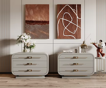 Modern bedside table 3d model