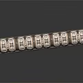 Industrial Mechanical Structure With Multiple Circular Metallic Units And Black Supports