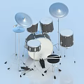 High Quality Professional Drum Set Musical Instrument With Multiple Drums Cymbals And Stool