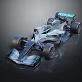 PETRONAS Formula 1 Racing Car With Sleek Aerodynamic Design And Modern Livery