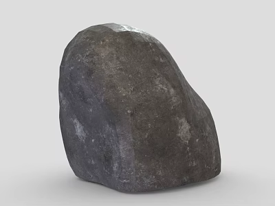 Natural Gray Stone with Rough Texture and Irregular Shape for Decorative Use 3d model
