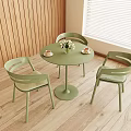 Modern Leisure Table and Chair Combination Leisure Table and Chair Negotiation Table and Chair Combination Office Table and Chair Combination Vase Flower Coffee 3d model