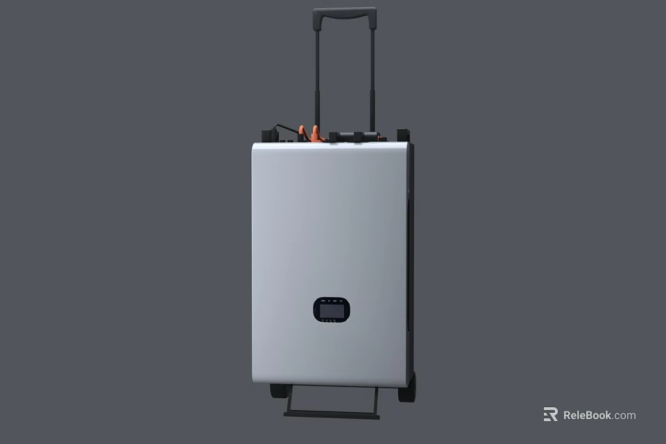 Smart Machine Portable Design With Telescopic Handle And Wheels White Body Front Display Panel 3d model