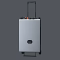 Smart Machine Portable Design With Telescopic Handle And Wheels White Body Front Display Panel 3d model
