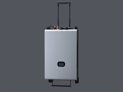 Smart Machine Portable Design With Telescopic Handle And Wheels White Body Front Display Panel 3d model
