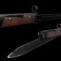 Sharp Tactical Knife With Polished Metal Blade And Wooden Handle Design Details