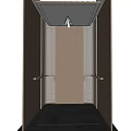 Elegant Modern Elevator Interior Design With Metallic Accents And Ambient Lighting 3d model