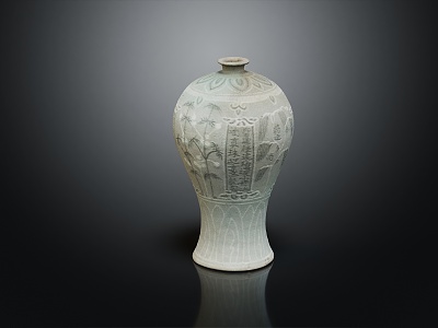 Chinese porcelain ancient bottle porcelain bottle 3d model