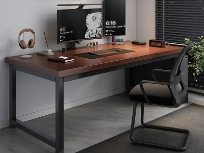 Computer Desk Computer Chair Table and Chair Combination Office Desk Steel Wood Computer Desk model