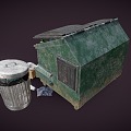 Garbage combination, street garbage, garbage can, waste articles 3d model