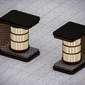 Lawn lamp garden lamp landscape lamp floor lamp moire lamp 3d model