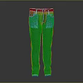 Blue Casual Pants With White Side Stripes And Pocket Details