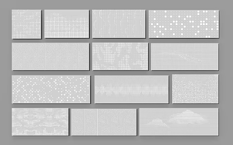 modern clapboard punching aluminum plate 3d model