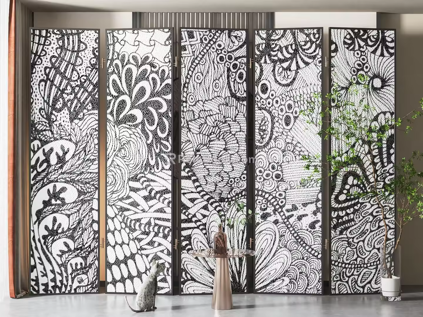 Modern Screen Partition 3d model
