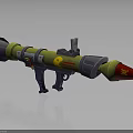 Cosmic Aerospace Rocket Device With Vibrant Green Purple Red Design Yellow Emblem And Conical Tip