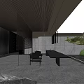 High Rise Residential Complex Planning With Central Courtyard And Entrance Area