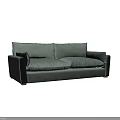 Modern Light Green Two Seater Sofa With Comfortable Cushions And Simple Design 3d model