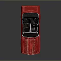 Red Vintage Convertible Car With Shiny Exterior And Open Top Design