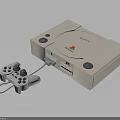 Sony PlayStation White Gaming Console With Wired Controller And Cable