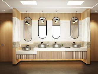 Modern Toilet Public Area 3d model