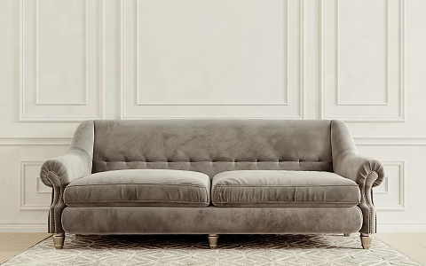 European-style double sofa 3d model