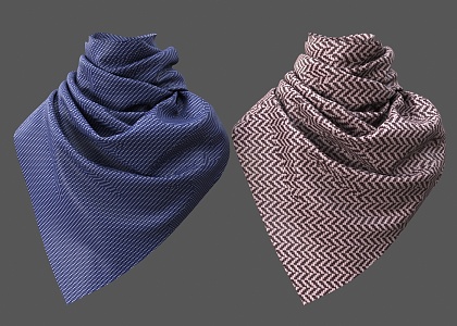 Scarf Denim Scarf Set Denim Clothing Small Scarf Denim Scarf Professional Accessories Decorative Scarf Accessories Napkin 3d model