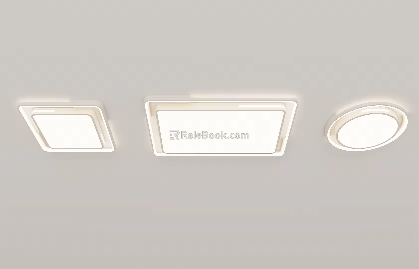 Modern minimalist ceiling lamp combination 3d model