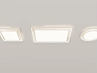 Modern minimalist ceiling lamp combination 3d model