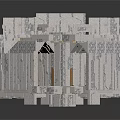 Modern Intricate Geometric Building Structure With Stacked Modular White Blocks Design