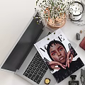 Decorative Accessories Set With Laptop Potted Plant Candle Cosmetics Book And Box