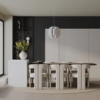 Modern table combination 3d model