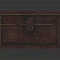 Classic Wooden Storage Box With Natural Wood Grain And Wooden Latch For Home Organizing