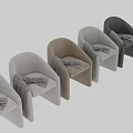 Modern Gray Accent Chair With Armrest And Soft Throw Blanket On Seat Surface