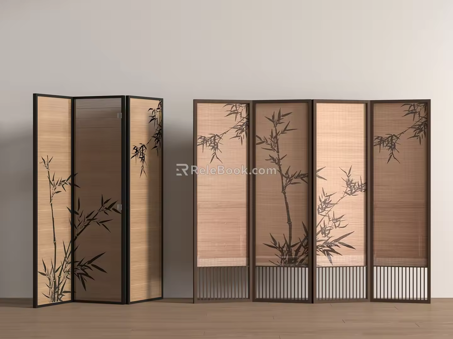 new chinese style screen 3d model