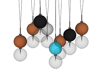 Modern chandelier 3d model