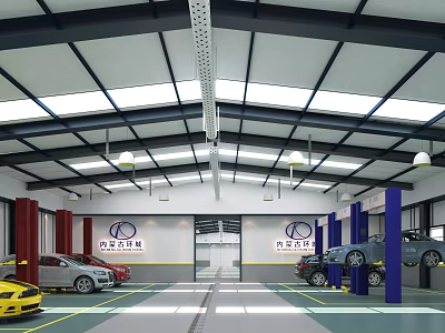 Hyundai Auto Repair Shop Car School 3d model