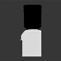 Modern Daily Use Water Dispenser With Black Bottle White Body And Control Buttons