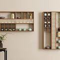 Quiet Storage Rack Tea Set Duobao Pavilion 3d model