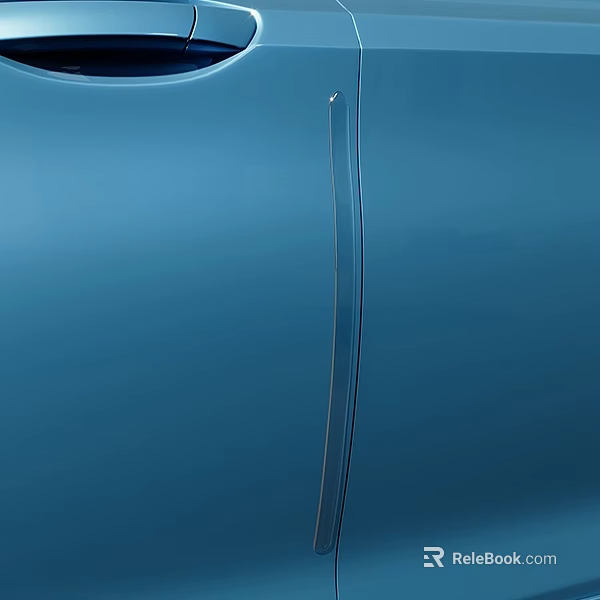Blue Car Exterior Featuring Sleek Body Lines And Shiny Smooth Finish 3d model 