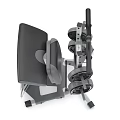 Professional Strength Training Fitness Equipment With Metal Frame Black Padded Seat And Wheels