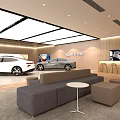 Changan Qiyuan Car Showroom Interior With Displayed Vehicles And Modern Lighting