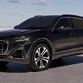 Black Audi SUV With Modern Design Front Grill And Alloy Wheels